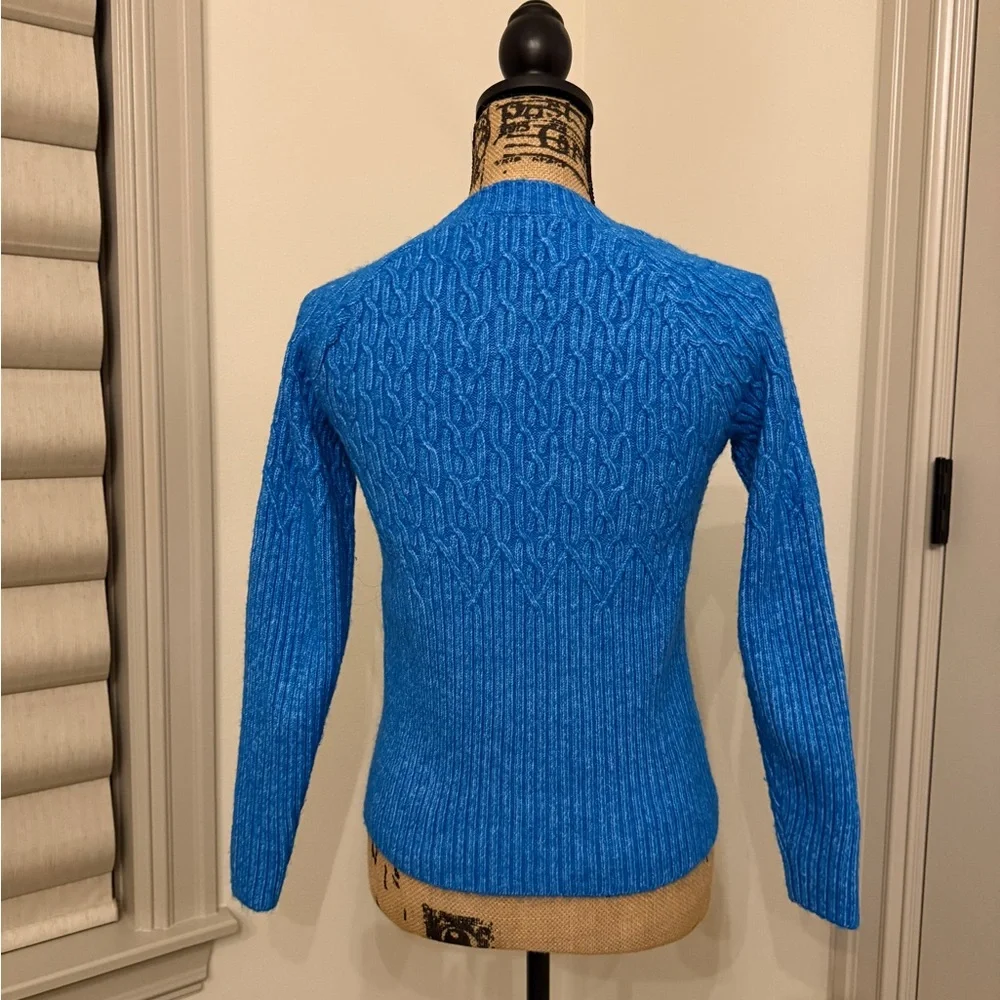 LOFT Blue Cable Knit Sweater XS - NEW with tags! - Picture 2 of 4